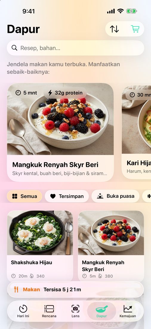 Dapur: resep berfoto untuk santapan usai puasa, lengkap dengan filter
